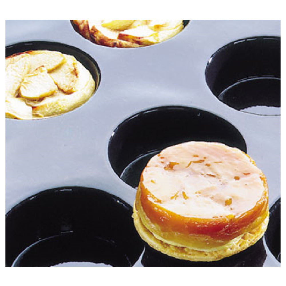 Matfer 336020 Flexipan® Tatin Apple Tarts/Quiches Mold 12 Per Sheet 10 Oz. Cap