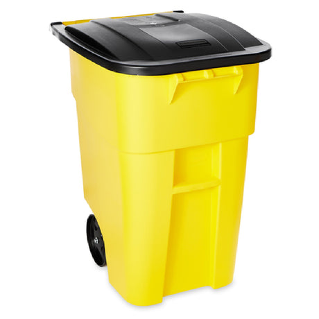 Rubbermaid FG9W2700YEL - BRUTE® Roll-Out Container, 50 Gallon, 28-1/2" X 23-2/5" X 36-1/2" H