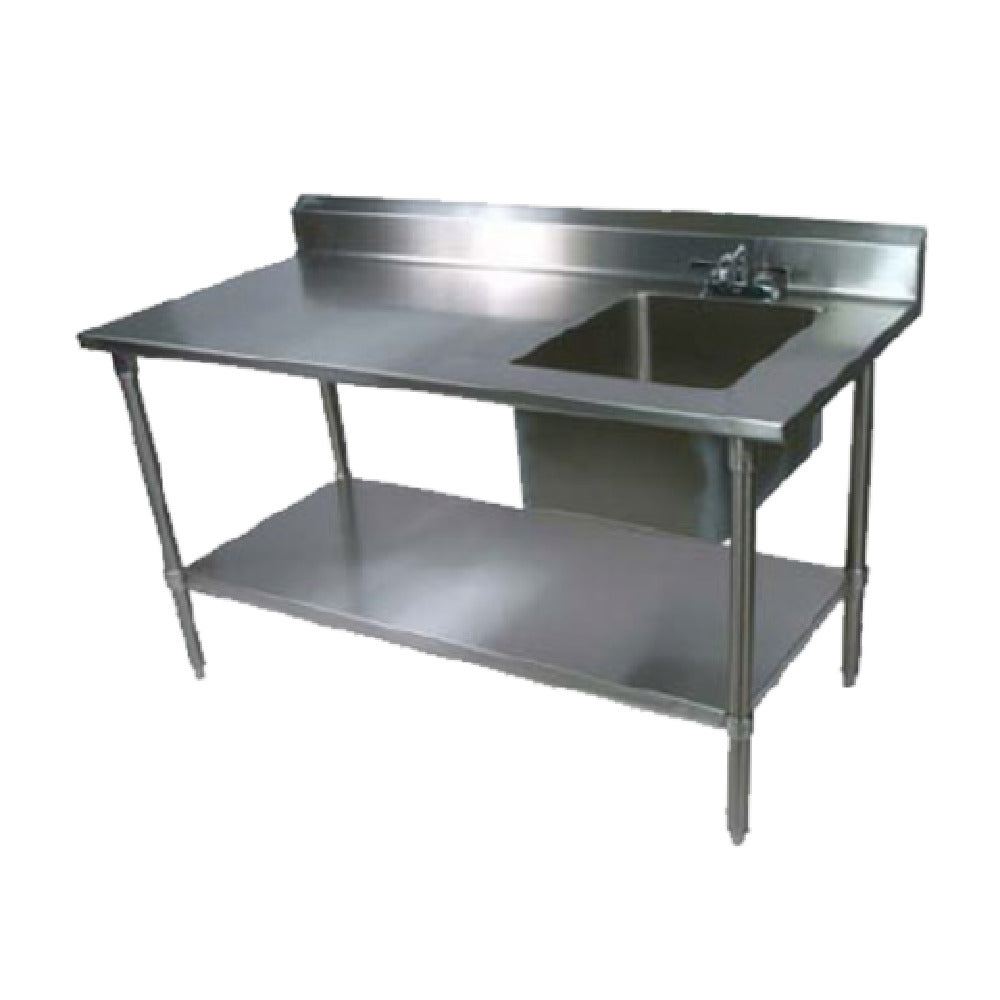 John Boos EPT6R5-3060SSK-R Work Table With Prep Sink 60"W X 30"D X 40-3/4"H Overall Size