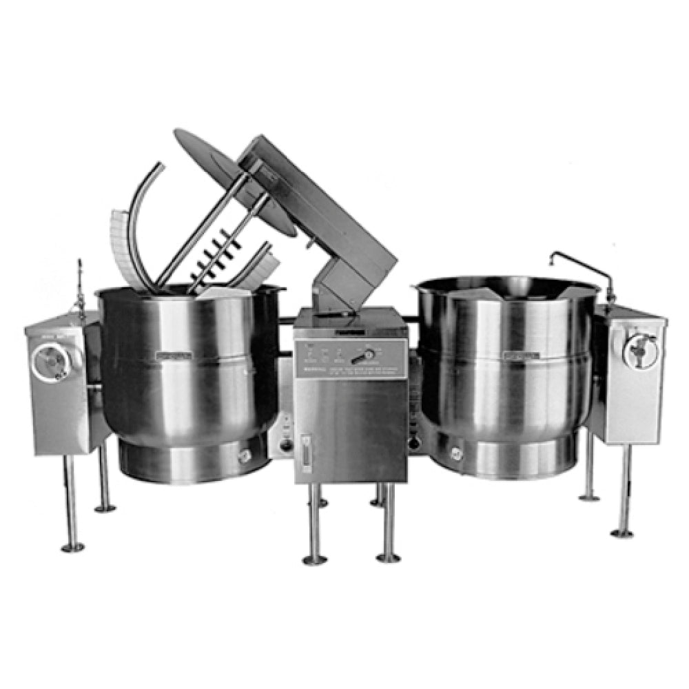 Crown Steam ELTM-100-2_208/60/3 Tilting Kettle/Mixer Electric (2) 100 Gallon Capacity