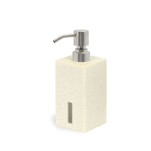 FOH RSP034GYR12 10oz Morocco Pump Stone With Brushed Top Includes One RSP004GYR12-BTM 10oz Morocco Soap Pump Base Stone