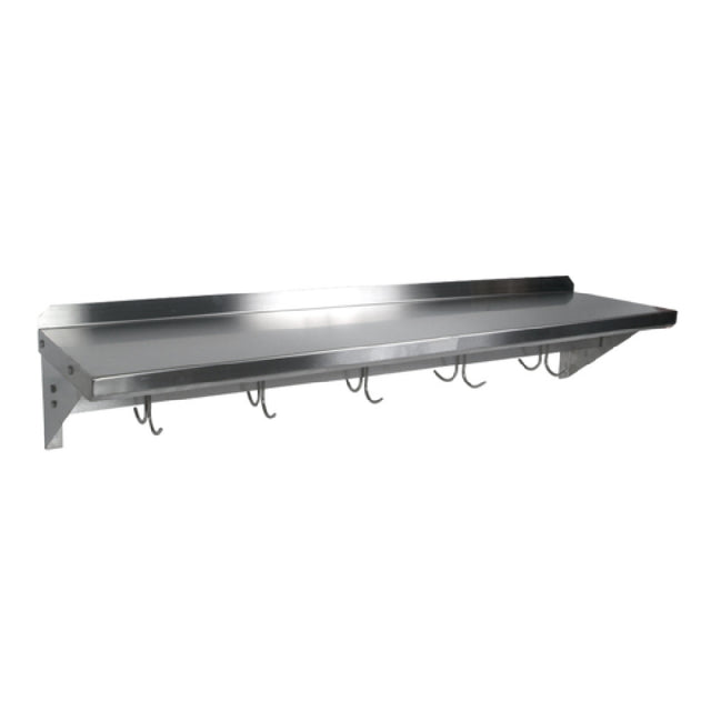 John Boos MENSL48-P Cucina Mensola Shelf Wall-mount 18/300 Stainless Steel