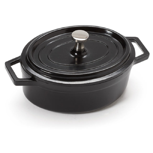 GET Enterprises CA-103-BK/BK/CC Heiss™ Mini Induction Pot 12 Oz. (14-1/2 Oz. Rim Full) 5-1/2" X 4-1/4" X 2"H