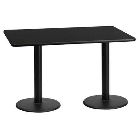 Flash Furniture XU-BLKTB-3060-TR18-GG Table 60"W X 30"D X 31-1/8"H Dining Height