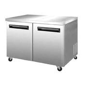 Hubert 69K-715 - Kratos® Commercial Two Door Undercounter Freezer, Stainless Steel Front