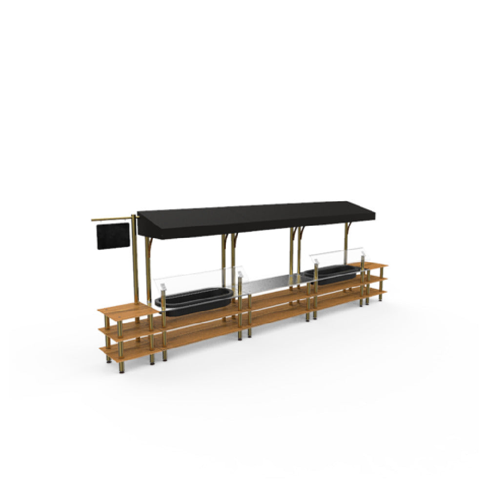 Steelite MGCMLA08BBBF - Pro Fish Market Station, 130.0" X 29.5" X 96.0", Modular