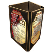 Menu Solutions HBQUAD-B Table Tent Holds 5" X 7" Inserts Quad Panel