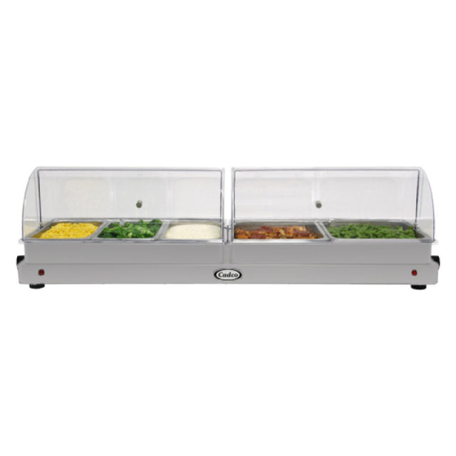 Cadco WTBS-5N-HD Heavy Duty Grand Buffet Server Countertop (2) 19" X 11" Warming Zones