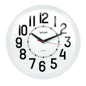Taylor 6760 Patio Clock 13-1/4" Dia. Big And Bold Style
