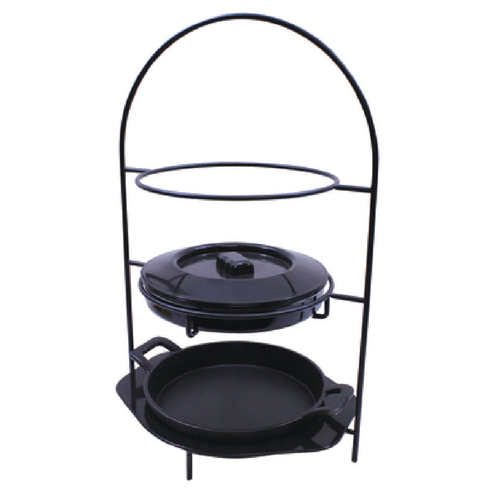 Tablecraft FTR1711KIT Fajita Tower Kit Includes: (1) 17-3/4" X 11-1/4" Round Metal Fajita Rack