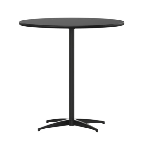 Flash Furniture XA-30-COTA-BK-GG Lars Cocktail Table 30" Dia. Round