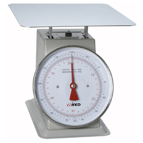 Winco SCAL-9130 Receiving/Portion Scale 9" Dial 130 Lb./59.09 Kg. X 8 Oz./200 G.