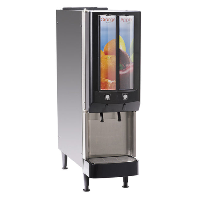 Bunn 37900.0061 JDF-2S Cold Juice Beverage Dispenser (2) Flavor Push Button Dispensing