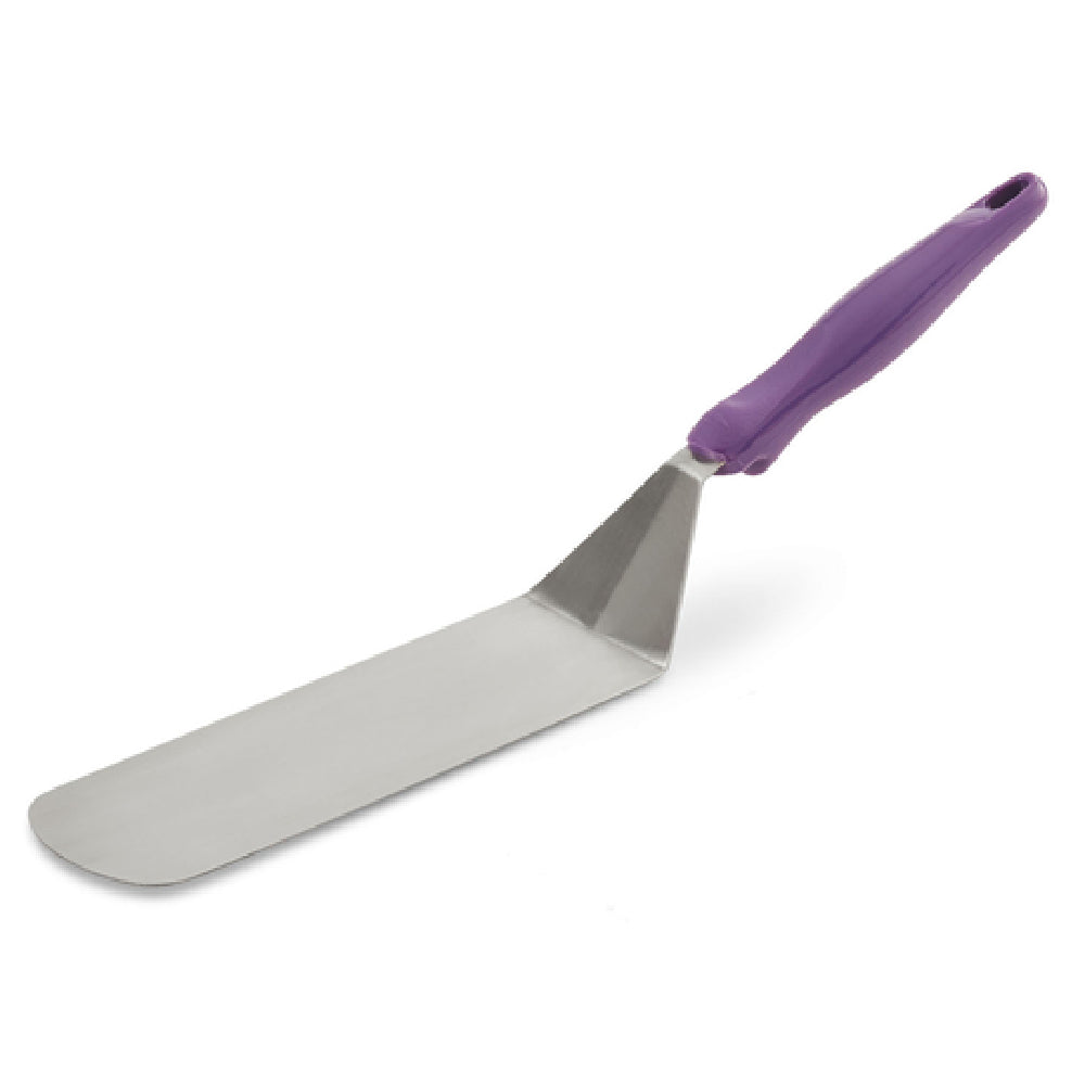 Vollrath 4808880 Heavy-Duty Stainless Steel Turner With Ergo Grip® Purple Handle