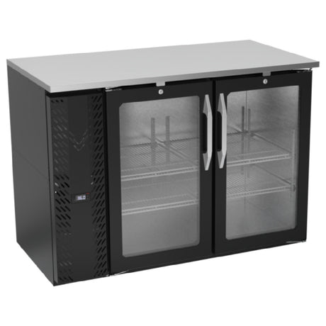 Victory VBBN48HC-G-B - Back Bar Refrigerator, Two-section, 48"W X 25-11/16”D X 34"H