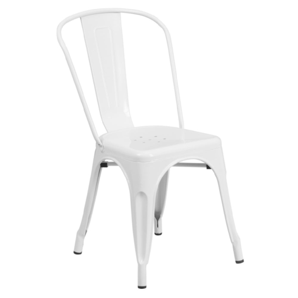 Flash Furniture CH-31230-WH-GG Stacking Side Chair 500 Lb. Weight Capacity Stackable