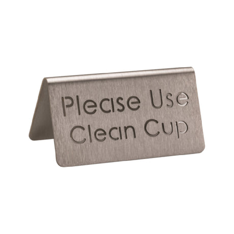 Service Ideas 1C-BF-CLEANCUP-MOD Service Ideas Laser Cut ID Tent Table Tent Please Use Clean Cup