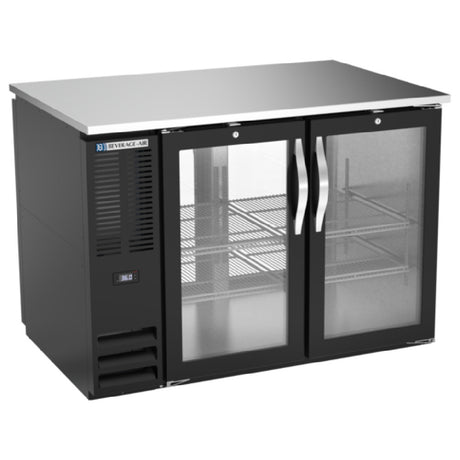 Beverage Air BB48HC-G-PT-B - Refrigerated Pass-Thru Back Bar Refrigerator, Two-section
