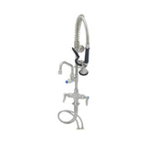 T&S Brass SMPF-2DLN-06 EverSteel Pre-Rinse Unit: Single Hole Stainless Steel Deck Mount Mixing Faucet