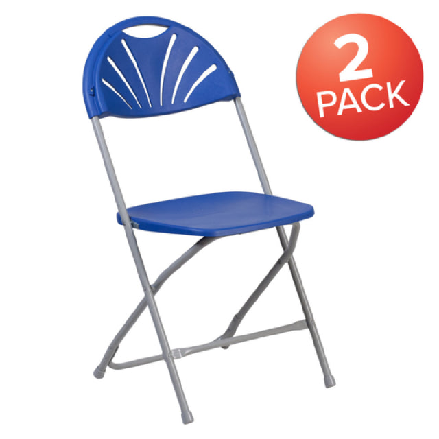 Flash Furniture 2-LE-L-4-BL-GG Hercules Series Folding Chair 650 Lb. Weight Capacity