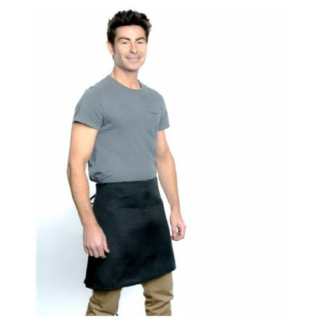 Chef Approved 167051BK Waist Apron 17" X 34" No Pockets