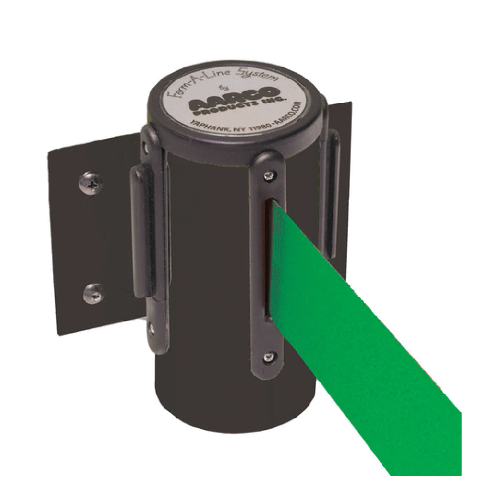 Aarco WM-7BKGR WM-7BKGR Form-A-Line™ System Wall Mounted Retractable Belt With A Black Casing