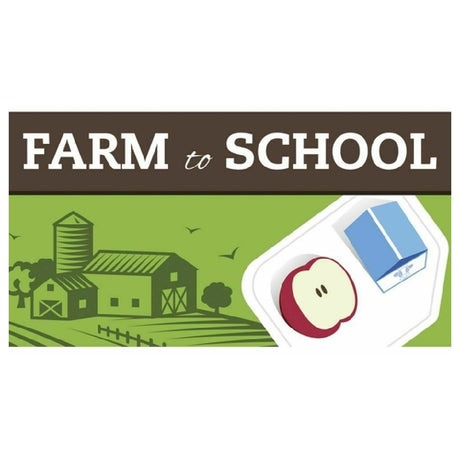Hubert 41774 - Magnetic Sign, "FARM To SCHOOL", 49"L X 26"H