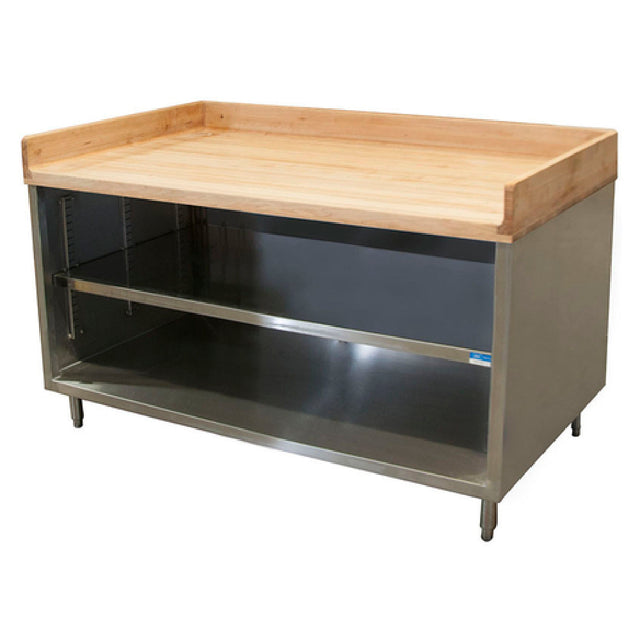 BK Resources CMBT-3660 Chef Table Cabinet Base With Open Front 60"W X 36"D X 39"H Overall Size