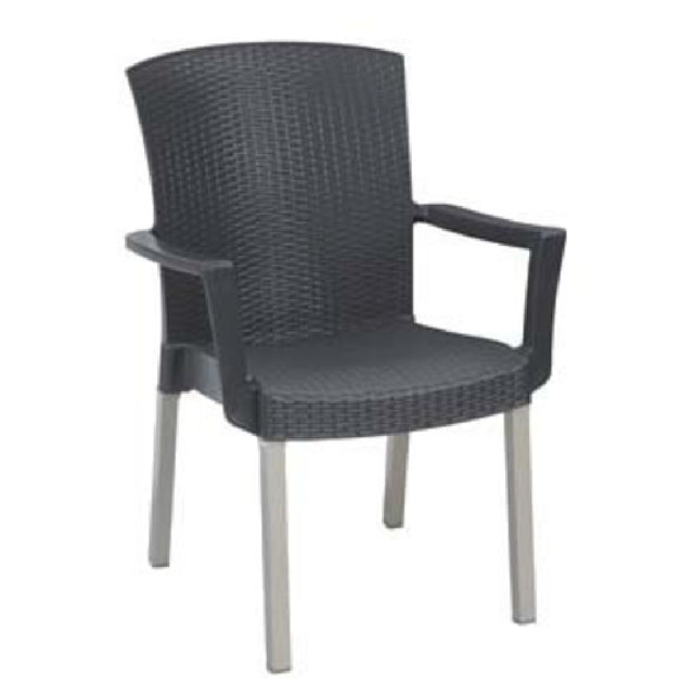 Grosfillex 45903002 Havana Classic Stacking Armchair Designed For Outdoor Use