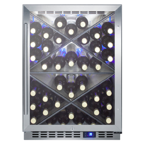 Summit SCR610BLXCSS Wine Cellar Built-in Or Freestanding 24"W