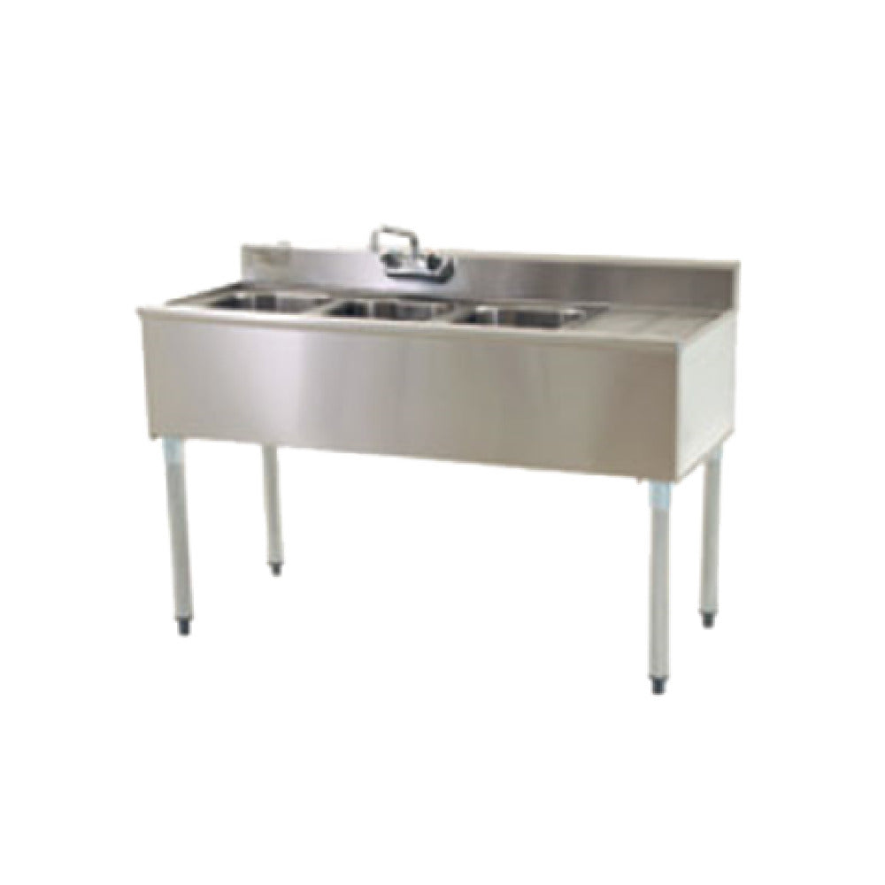 Eagle B4R-18-X 1800 Series Underbar Sink Unit Three Compartment 48"W X 20"D X 33-1/2"H