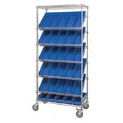 Quantum MWRS-7-104_BLUE - Bin Systems Unit, Mobile, 36"L X 18"W X 80"H