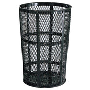 Rubbermaid FGSBR52BK - Street Basket Outdoor Receptacle, 45 Gallon, 24" Dia. X 33"H