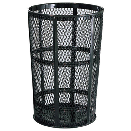 Rubbermaid FGSBR52BK - Street Basket Outdoor Receptacle, 45 Gallon, 24" Dia. X 33"H