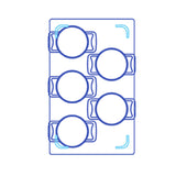 Tablecraft CW1022E3 Hot Food Template 13-1/2" X 21-5/8" (fits Well Size: 11-7/8" X 19-7/8")