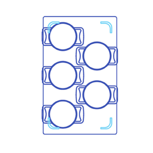 Tablecraft CW1022E2 Hot Food Template 13-1/2" X 21-5/8" (fits Well Size: 11-7/8" X 19-7/8")