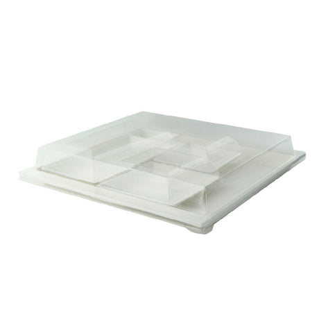 PacknWood APUBCHIC3 - VIP Set, Includes: (2) White Sugarcane Tray - Atlas 2/3 - 10.7 X 10.4 X 0.75in - 100 Pcs (210APUTRP23)