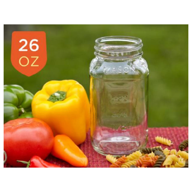 Buccaneer Container Corp 1012026000 (Buccaneer) Mason Jar 26 Oz. With Graduations