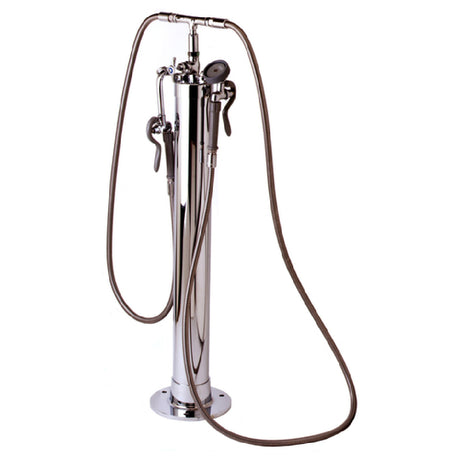 T&S Brass B-0192 Kettle Filler Stanchion 4" Dia. With Floor Mounting Flange