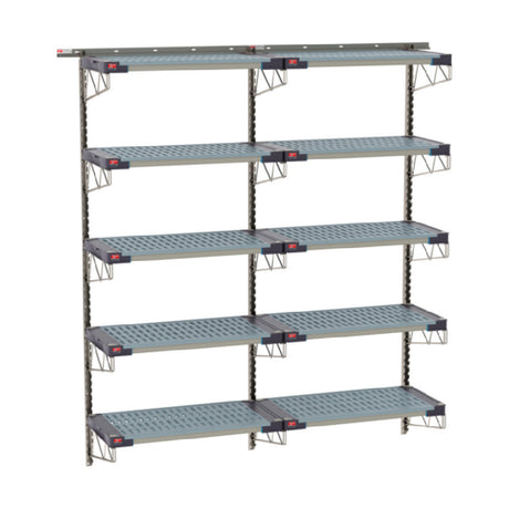 Metro SW-1872S4-85-5TIER - SmartWall Life Tall Wall Shelving Kit, Double-wide, Five-tier