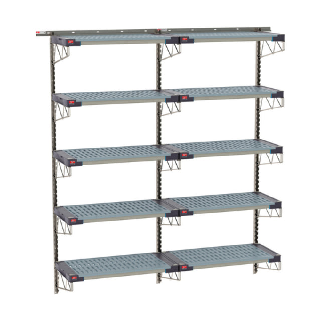 Metro SW-1872S4-85-5TIER - SmartWall Life Tall Wall Shelving Kit, Double-wide, Five-tier