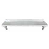 Empura Stainless 1236WS18G Standard Duty Empura Wall Mount Storage Shelf 12" X 36" 18GA 430S/S Shelf And Brackets