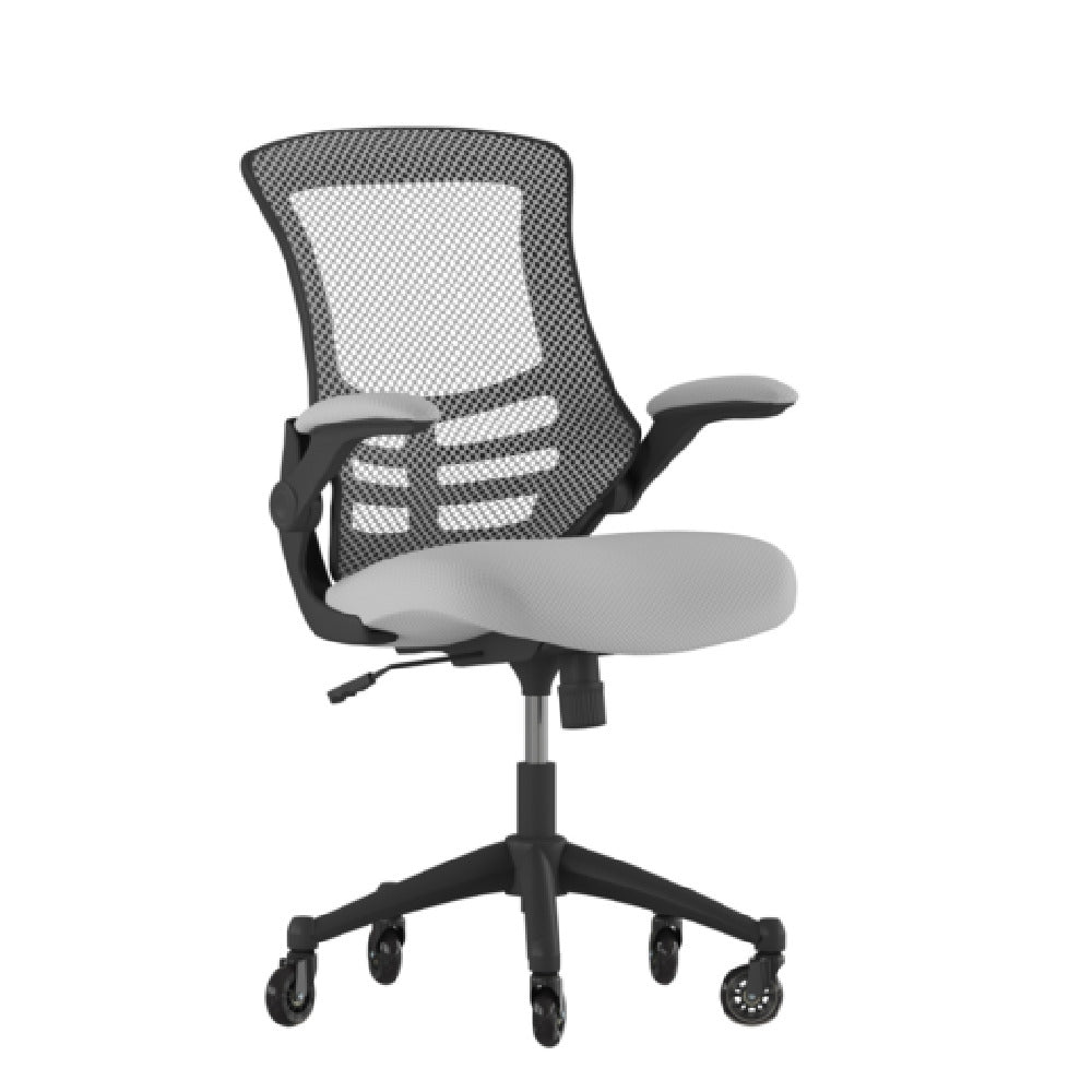 Flash Furniture BL-X-5M-DKGY-RLB-GG Kelista Swivel Task Chair 37-1/2" To 41-1/4" Adjustable Height