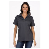 Chef Works Z650W-IGY-2XL Women's Collared Polo Shirt Double-needle Stitching Straight Hem