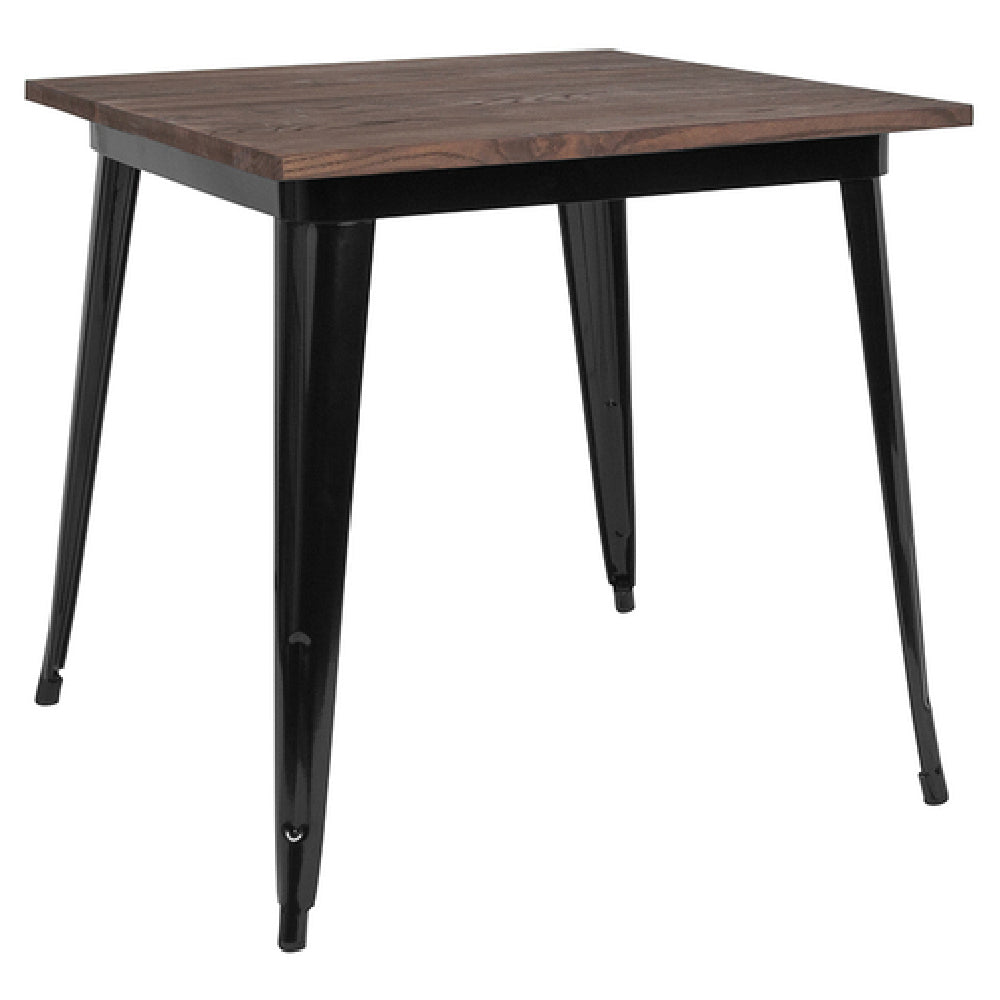 Flash Furniture CH-51040-29M1-BK-GG Table 31-1/2"W X 31-1/2"D X 30-1/2"H Dining Height