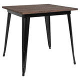 Flash Furniture CH-51040-29M1-BK-GG Table 31-1/2"W X 31-1/2"D X 30-1/2"H Dining Height