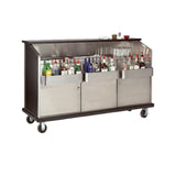 Advance Tabco AMD-6B Portable Bar 74-3/8"W X 28-1/8"D X 46-5/8"H Stainless Steel Workboard & Ice Bin