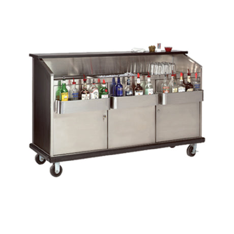 Advance Tabco AMD-5B Portable Bar 62-1/4"W X 28-1/8"D X 46-5/8"H Stainless Steel Workboard & Ice Bin