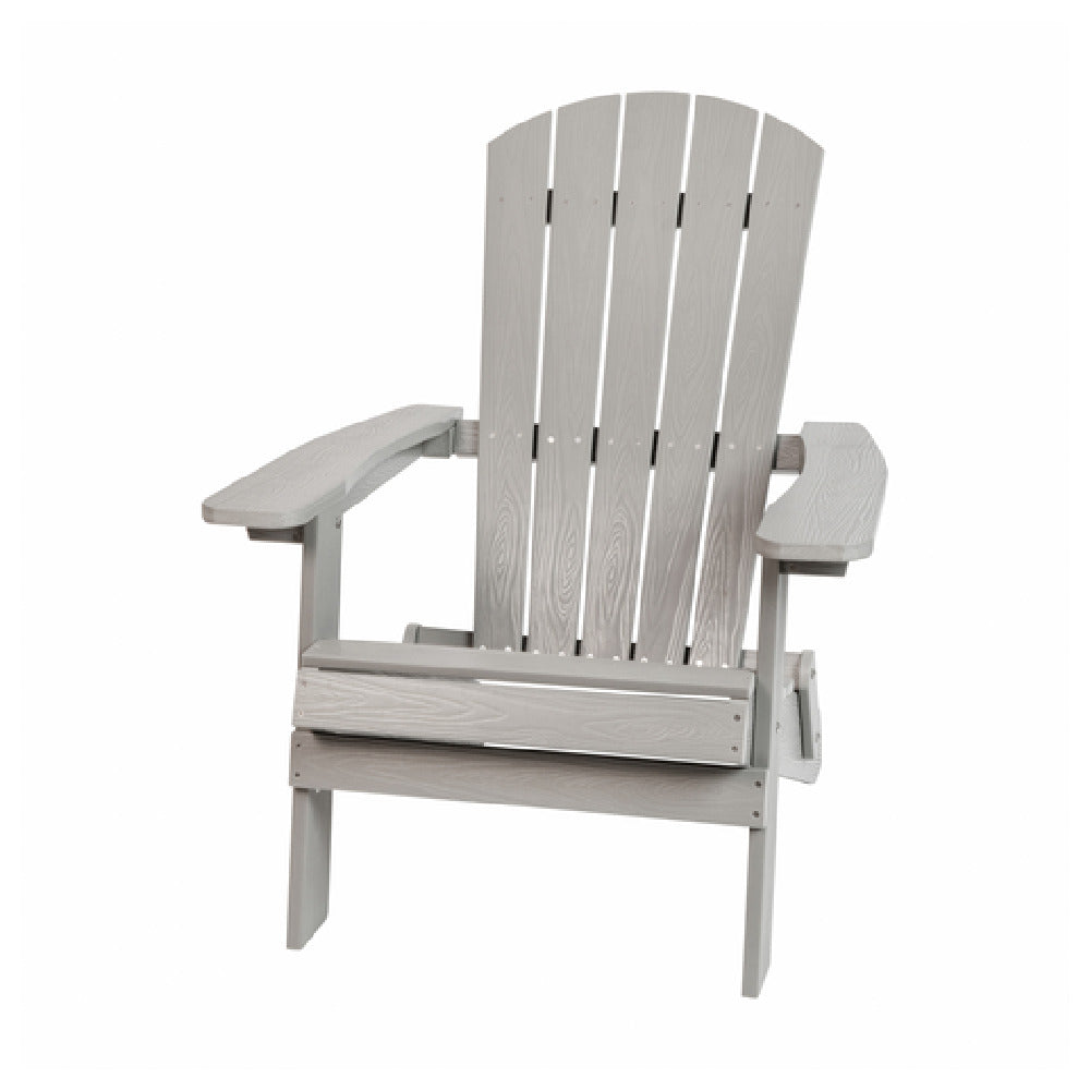 Flash Furniture JJ-C14505-GY-GG Folding Adirondack Chair 350 Lb. Weight Capacity