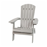 Flash Furniture JJ-C14505-GY-GG Folding Adirondack Chair 350 Lb. Weight Capacity